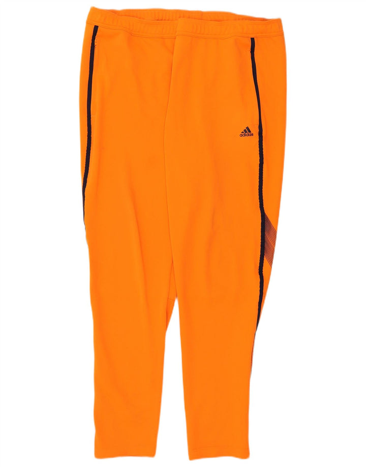Pantaloni de trening ADIDAS Climalite pentru bărbați XL portocaliu din poliester color bloc