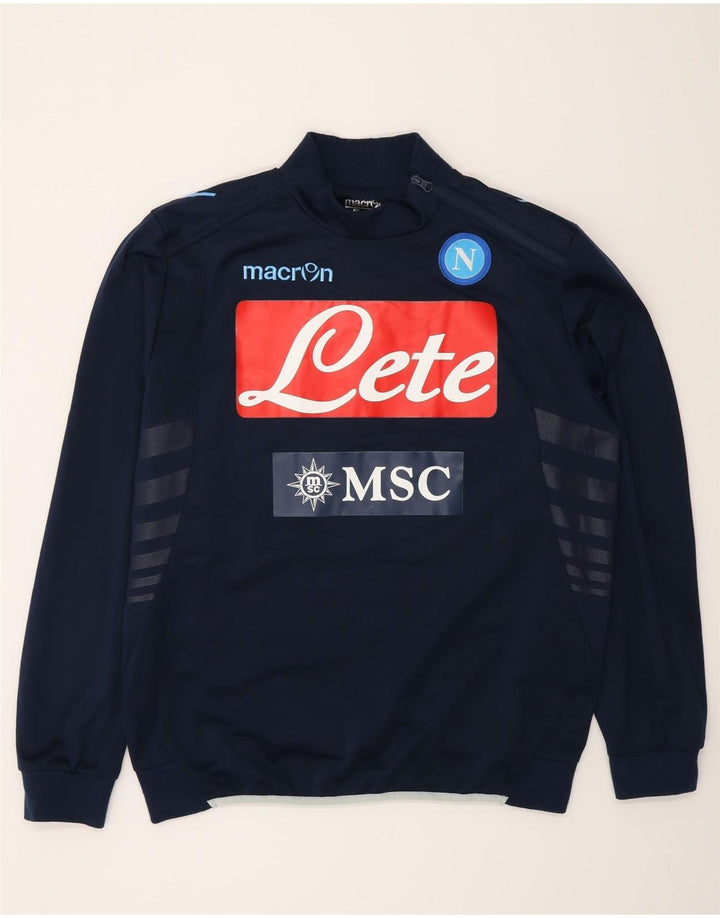 Trening cu pulover grafic Macron pentru bărbați Top mare, bleumarin, color block