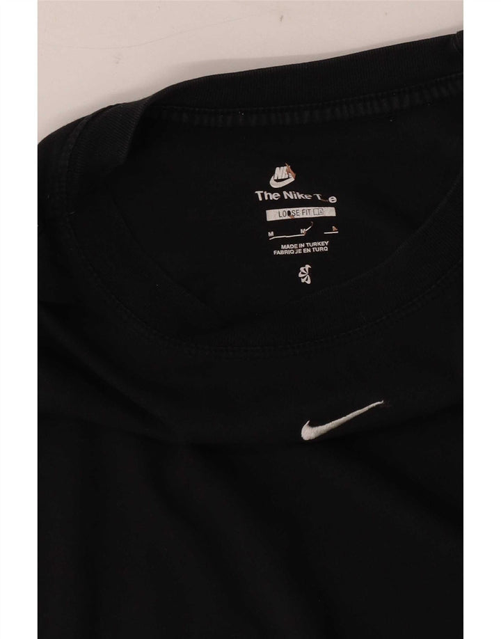 Tricou Nike pentru bărbați, cu croiala lejeră Top mediu negru