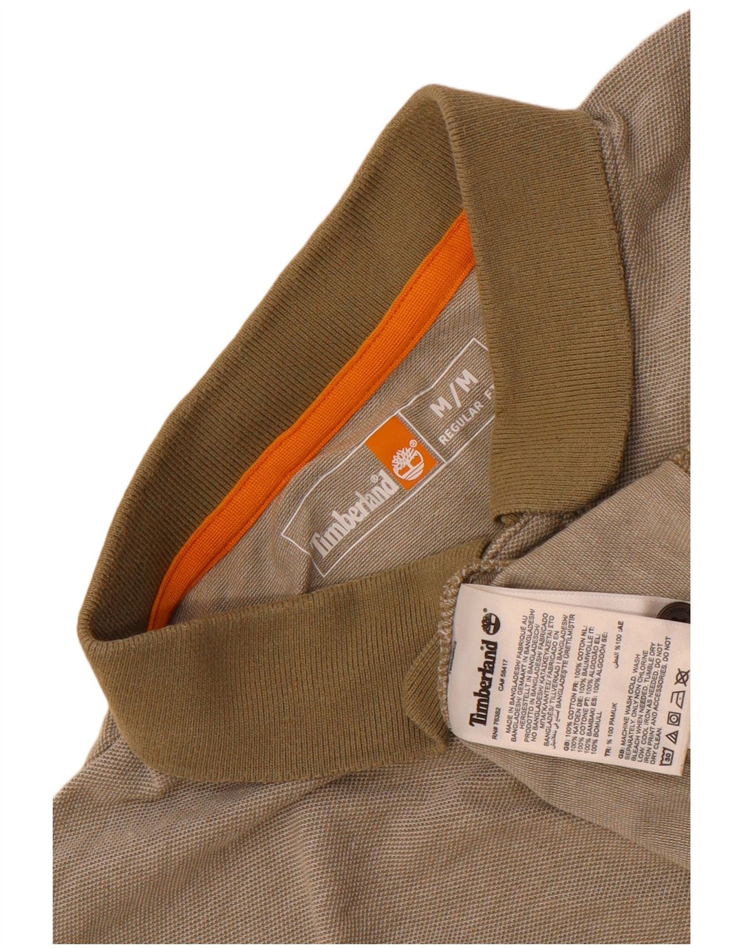 Cămașă polo Timberland pentru bărbați, bumbac mediu kaki