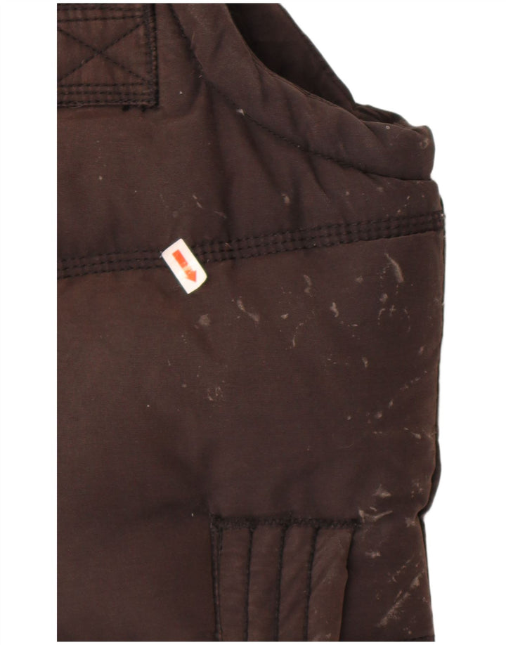 Gilet căptușit pentru femei Superdry UK 36 mic, maro, bumbac