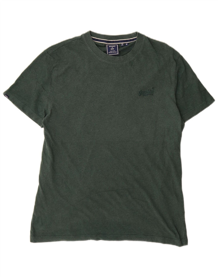 Tricou Superdry pentru bărbați Top din bumbac verde mediu