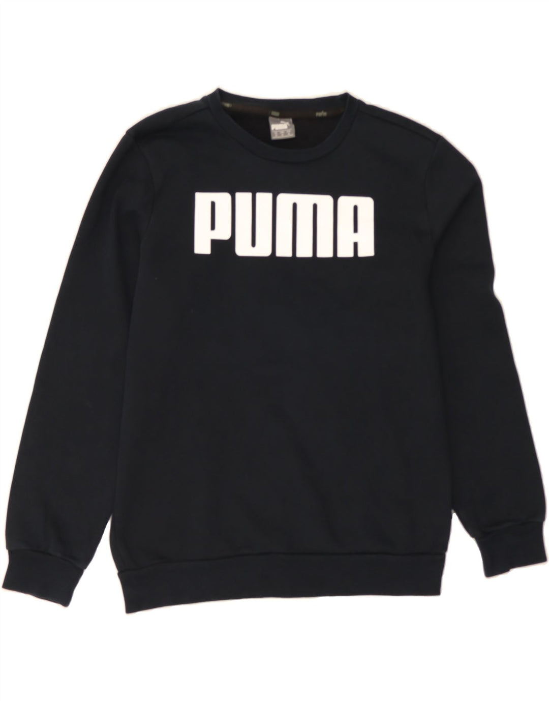 PUMA Mens Graphic Sweatshirt Jumper Medium Black Vintage Puma and Second-Hand Puma from Messina Hembry 