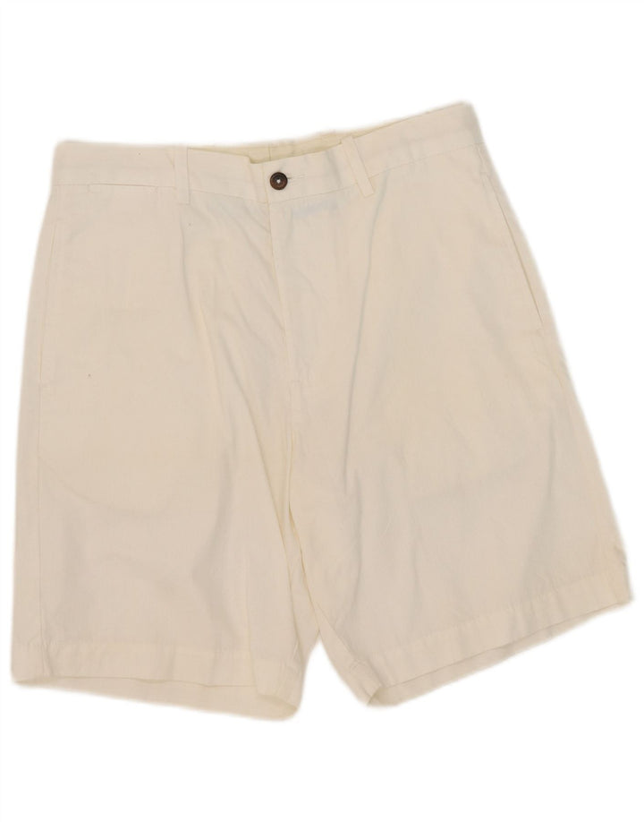 Marks & Spencer Pantaloni scurți chino Blue Harbour pentru femei W32, bumbac alb mare