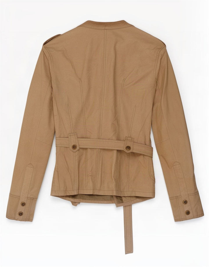 Jachetă militară din piele vintage pentru femei IT 48 XL bej