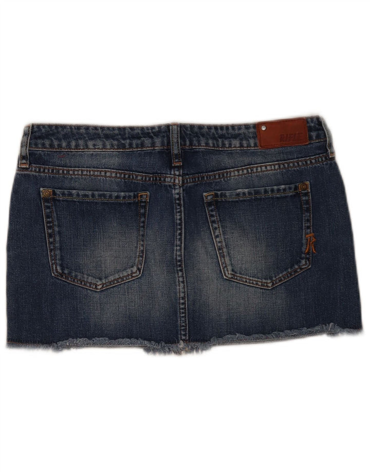 Fusta mini denim pentru femei Rifle W27 Small Blue Bumbac