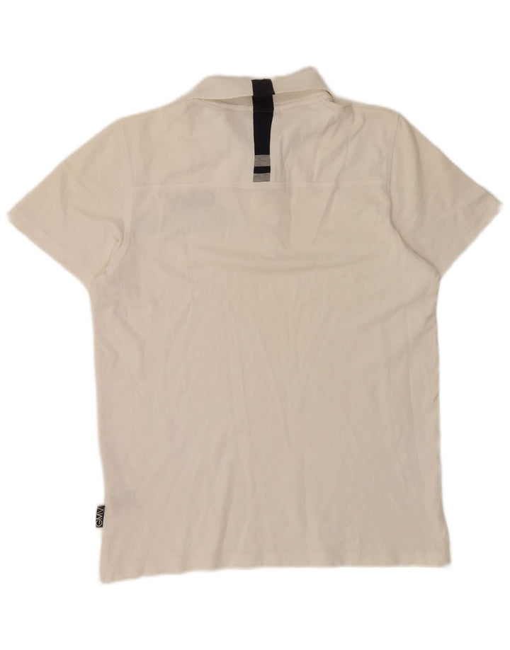 Gianmarco Venturi tricou polo cu grafică pentru bărbați, bumbac alb mediu