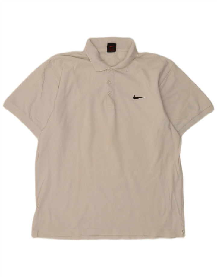 Tricou polo Nike pentru bărbați Marea Britanie 39/41, bumbac alb mediu