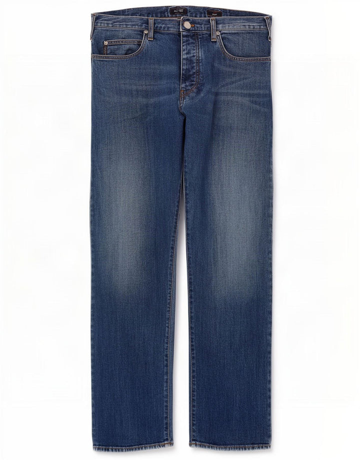 Blugi drepti pentru femei Armani W36 L30 Bumbac albastru