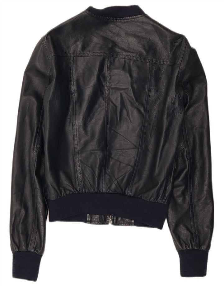 Jachetă din piele pentru femei Imperial UK 12 Mediu din piele bleumarin