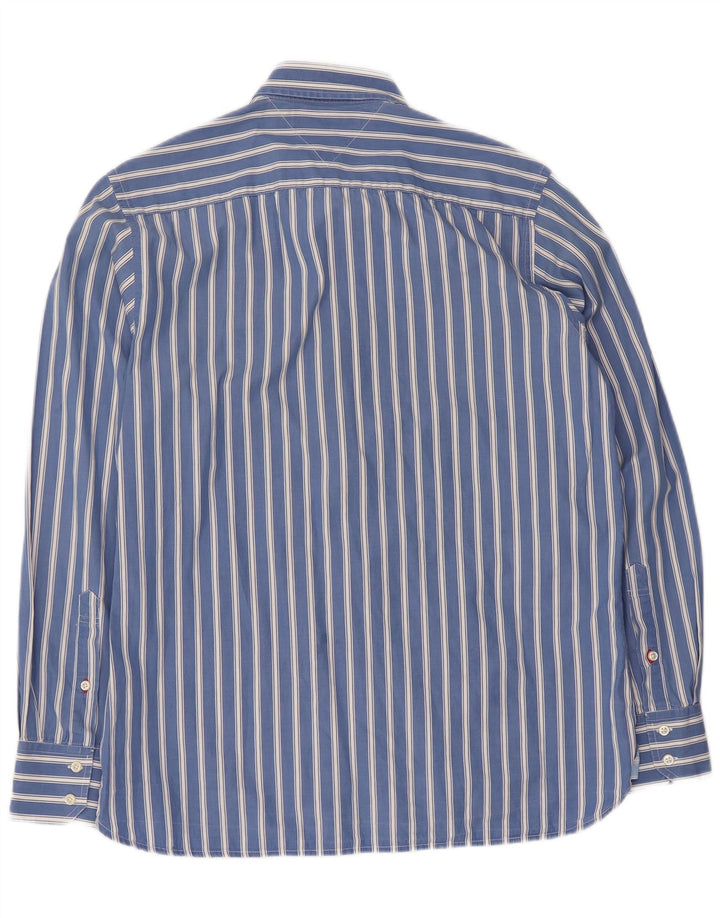 Cămașă Tommy Hilfiger pentru bărbați, bumbac cu dungi albastre medii