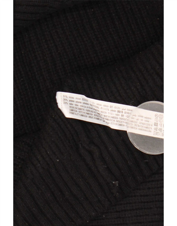 Pulover pentru femei Zara, cu umăr dezactivat, cu gât rulat, UK 14 Medium Negru