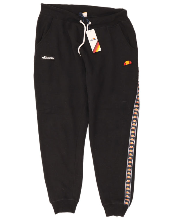 Pantaloni de trening grafic pentru bărbați Ellesse Pantaloni de jogging, mari, negru, bumbac