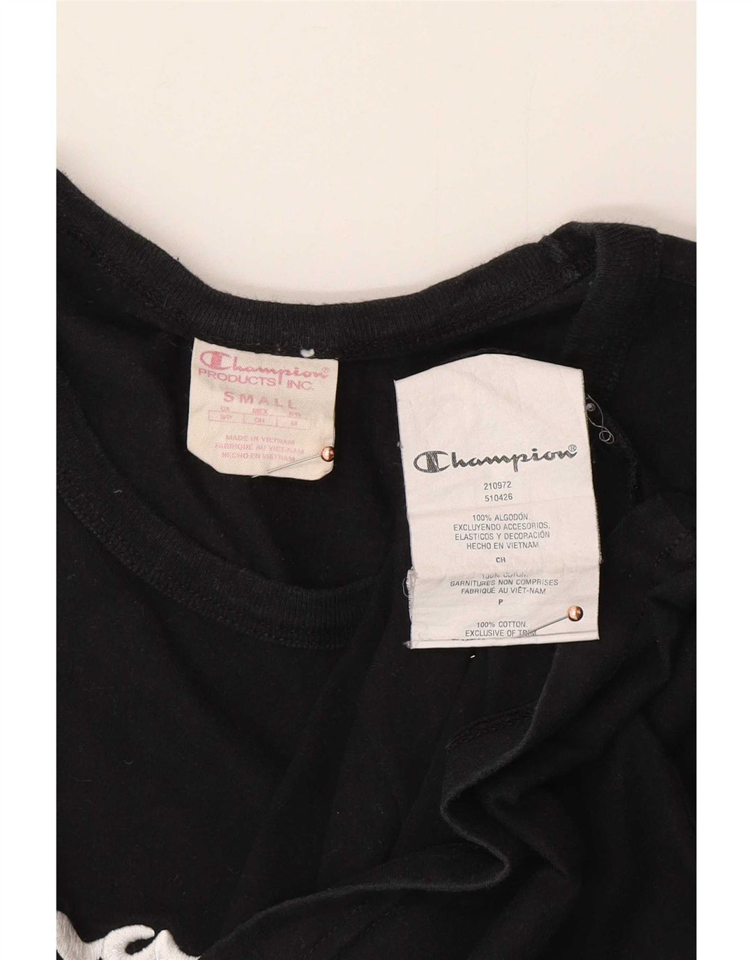Tricou grafic pentru bărbați Champion Top mic bumbac negru