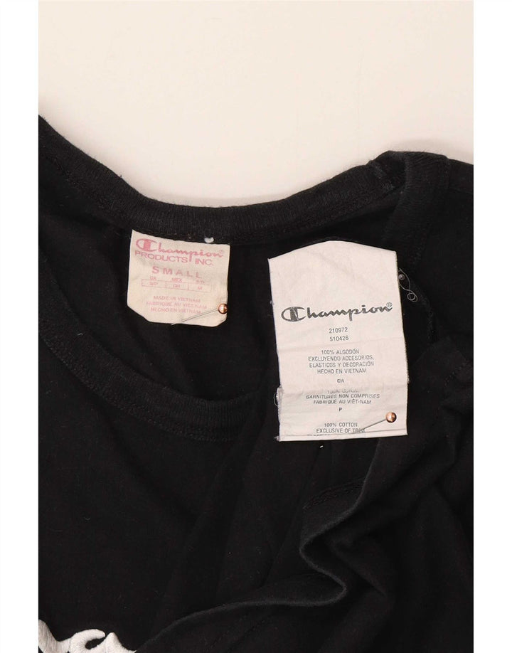 Tricou grafic pentru bărbați Champion Top mic bumbac negru