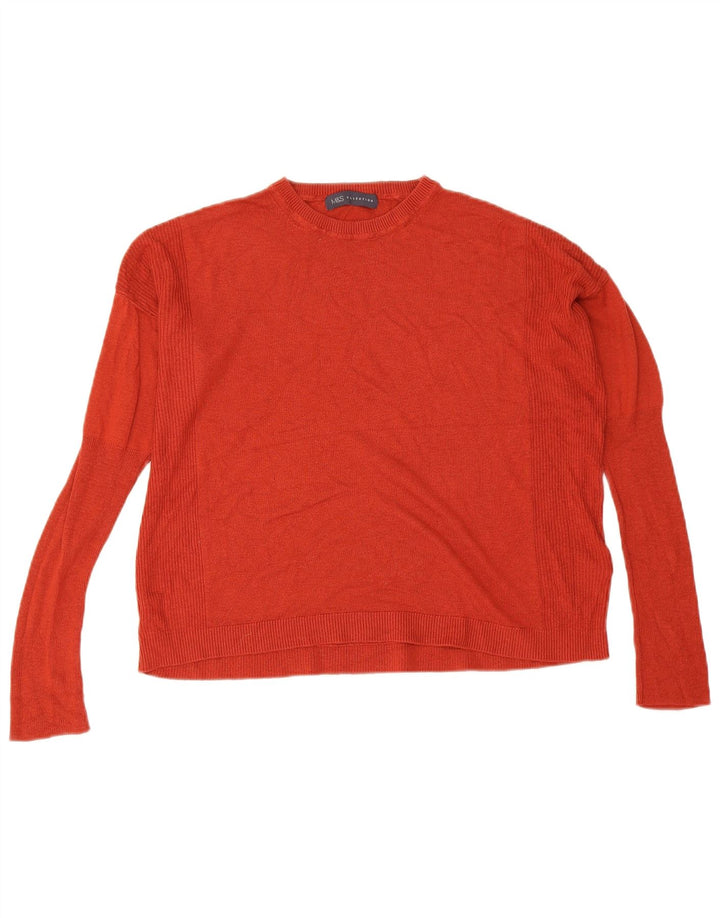 Pulover pentru femei Marks & Spencer Crop Crew Deck Pulover UK 12 Medium Red