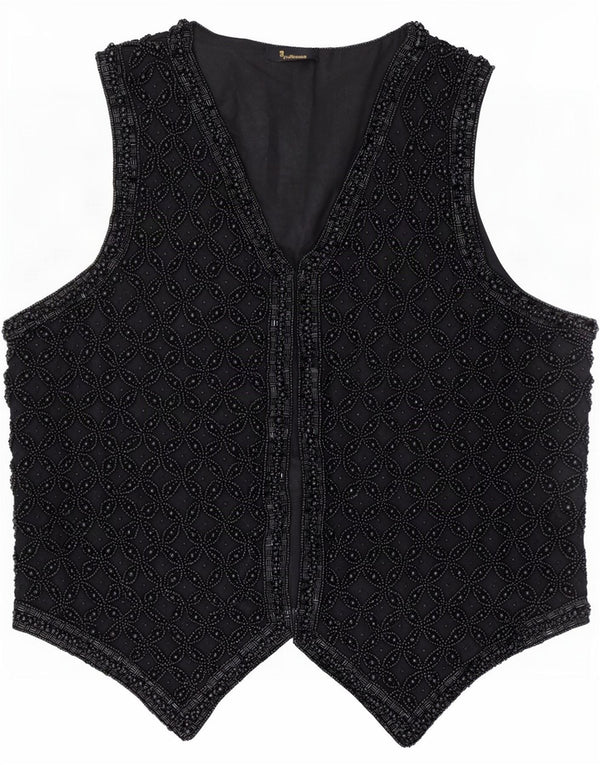Vestă vintage pentru femei UK 14 Medium Black