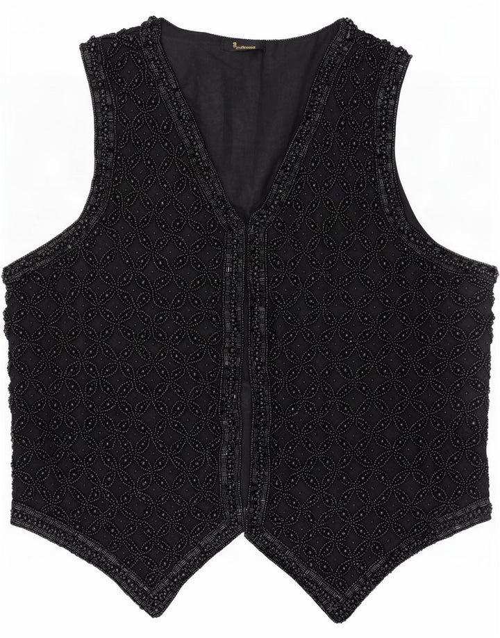 Vestă vintage pentru femei UK 14 Medium Black