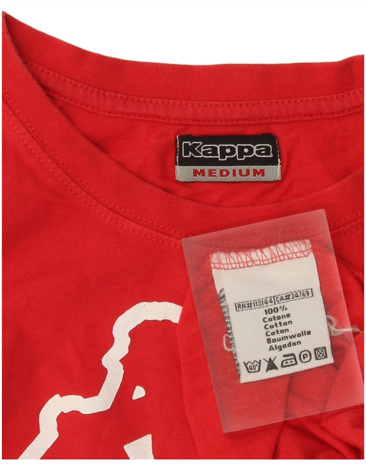 Tricou grafic pentru bărbați Kappa Top din bumbac roșu mediu