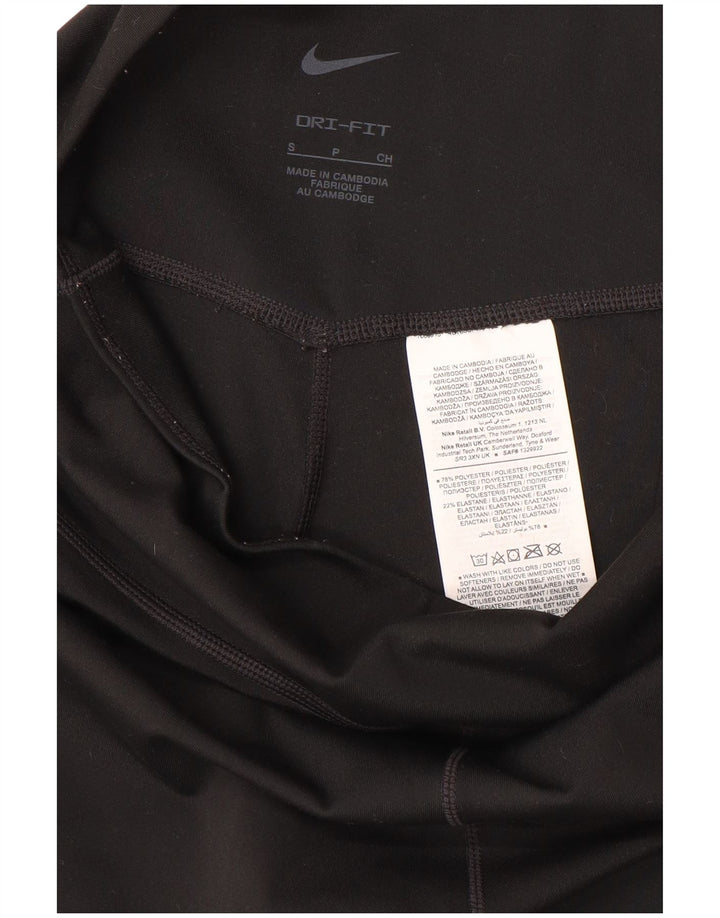 Leggings NIKE Dri Fit Capri pentru femei UK 10 Poliester negru mic