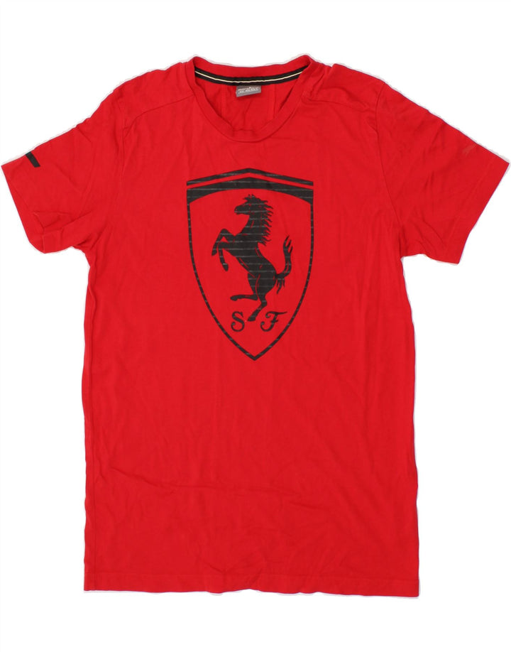 PUMA Mens Graphic T-Shirt Top Medium Red Cotton Vintage Puma and Second-Hand Puma from Messina Hembry 