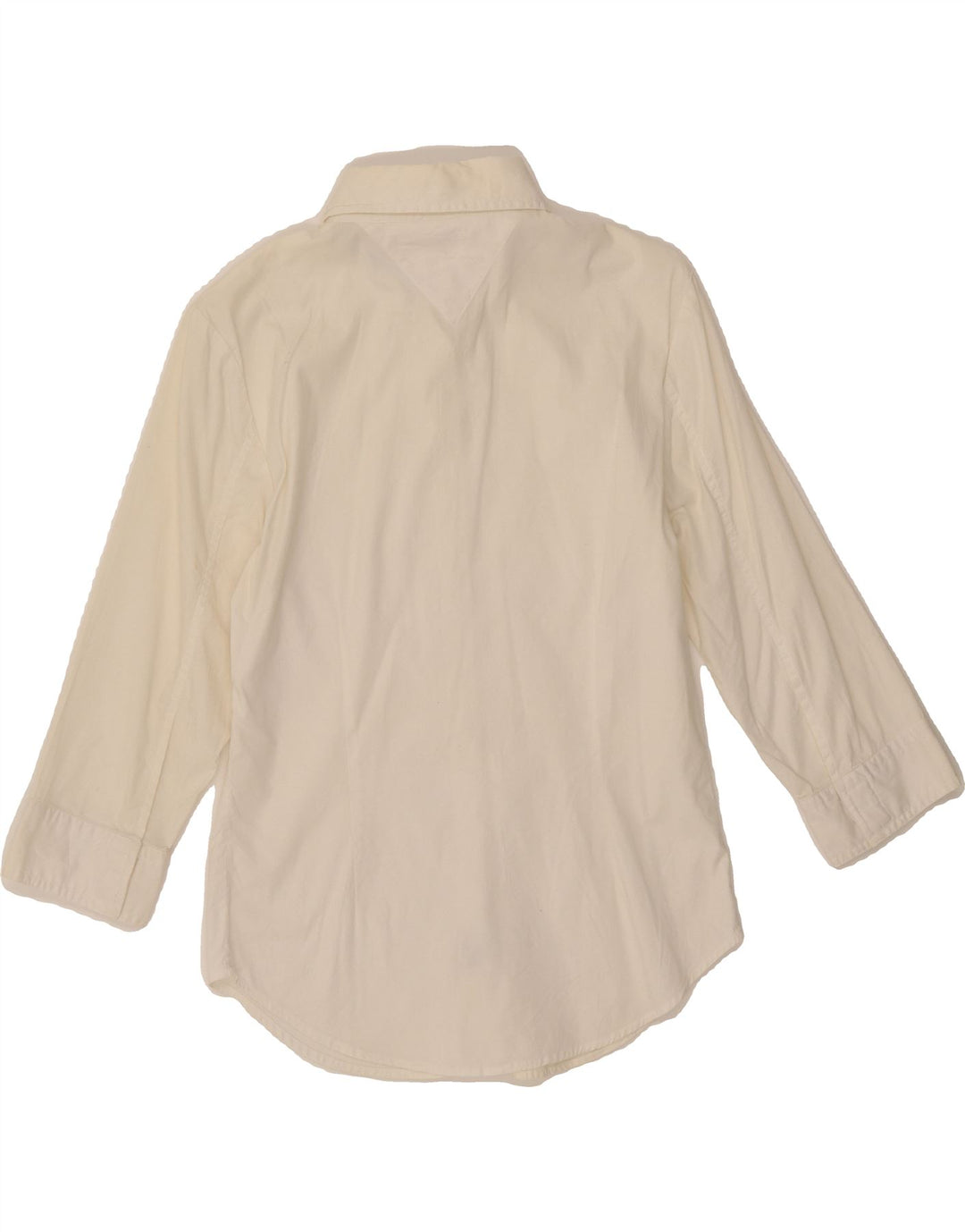 TOMMY HILFIGER Womens 3/4 Sleeve Shirt US 6 Medium Off White Cotton Vintage Tommy Hilfiger and Second-Hand Tommy Hilfiger from Messina Hembry 