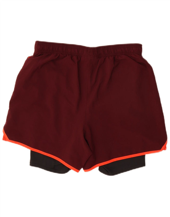 Pantaloni scurți sport pentru bărbați UNDER ARMOUR Heat Gear, poliester mediu Burgundy