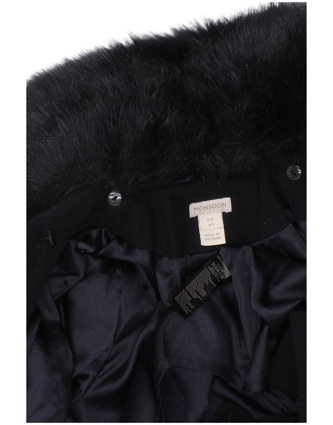 Palton Fete Monsoon 5-6 Ani Poliester Bleumarin