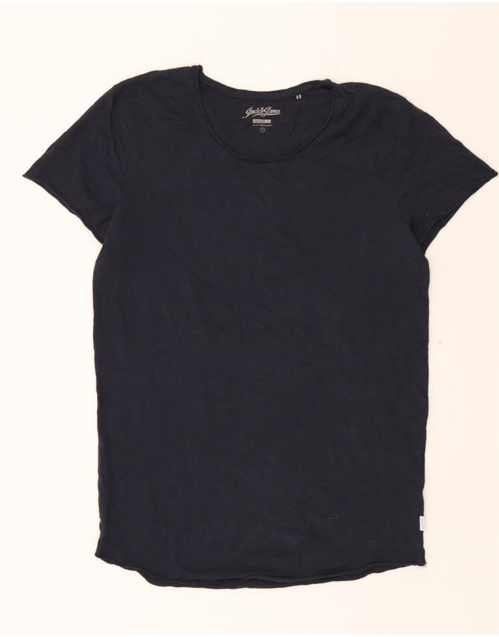 JACK & JONES Mens Regular Fit T-Shirt Top Small Navy Blue Cotton Vintage Jack & Jones and Second-Hand Jack & Jones from Messina Hembry 