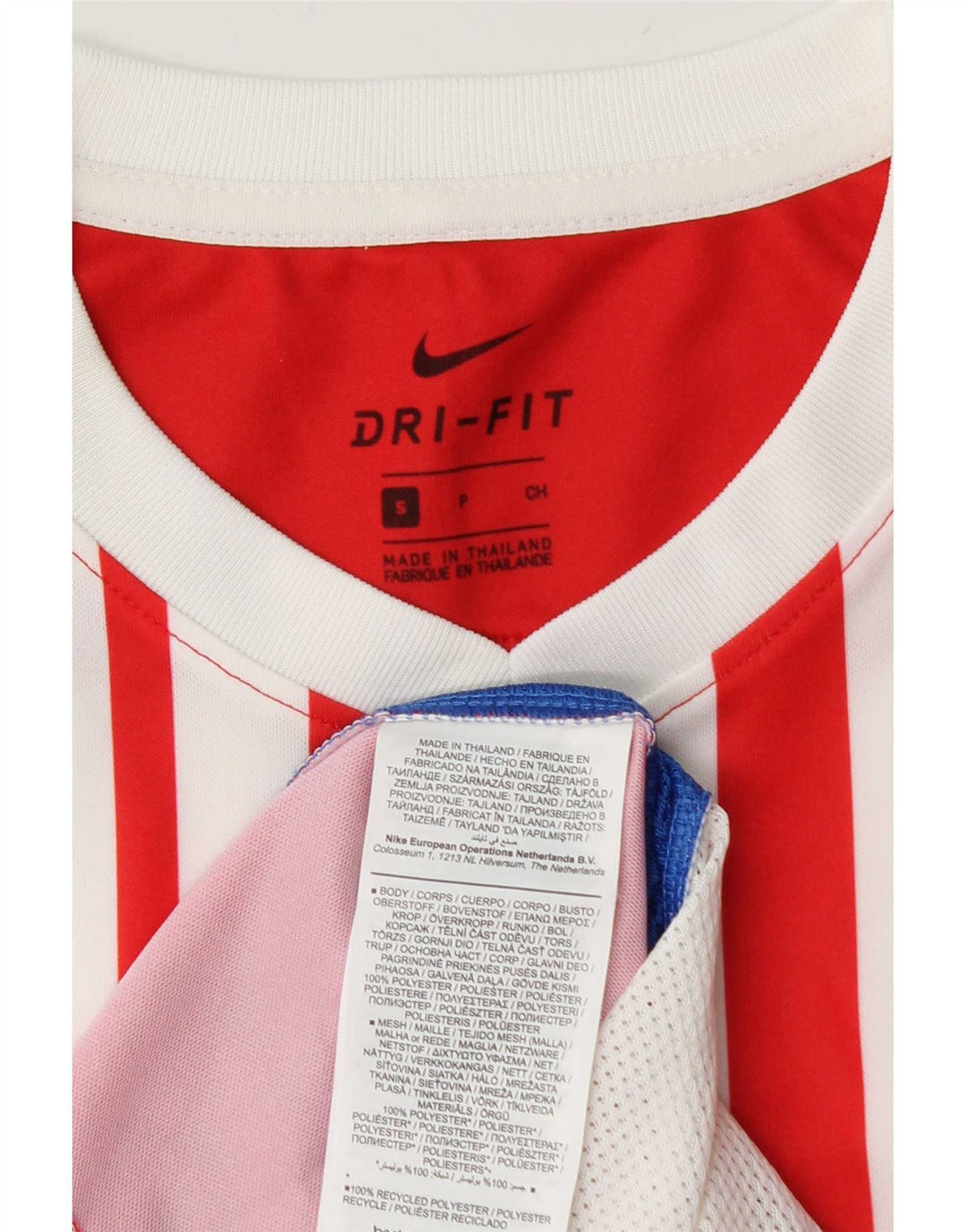 Tricou Nike Dri Fit pentru bărbați Top mic poliester cu dungi roșii