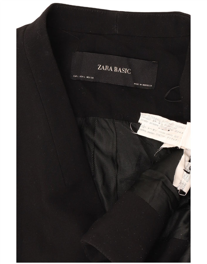 Blazer pentru femei Zara UK 16, mare, negru, poliester