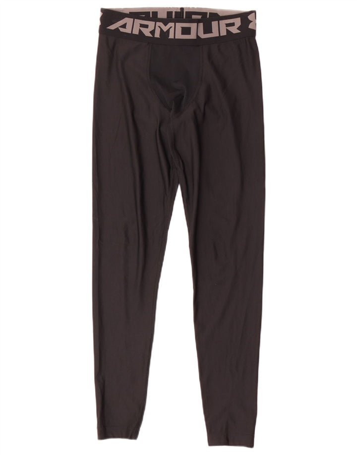 Leggings grafic Under Armour pentru băieți 9-10 ani poliester negru mediu