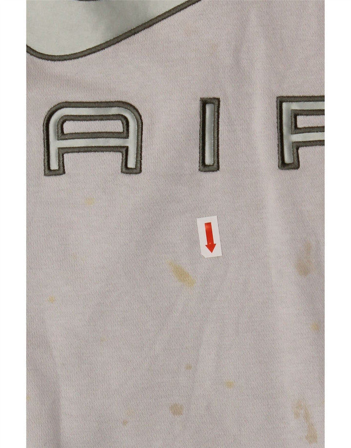 Hanorac grafic Nike pentru femei UK 14 Bumbac gri mediu