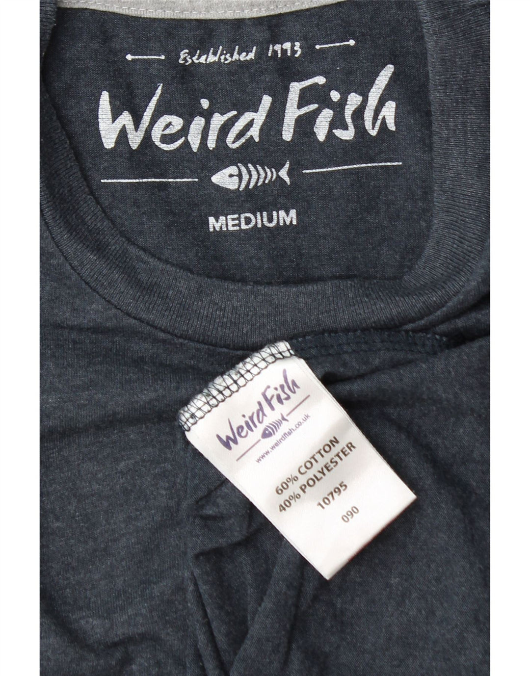 Tricou pentru bărbați Weird Fish Top mediu din bumbac bleumarin