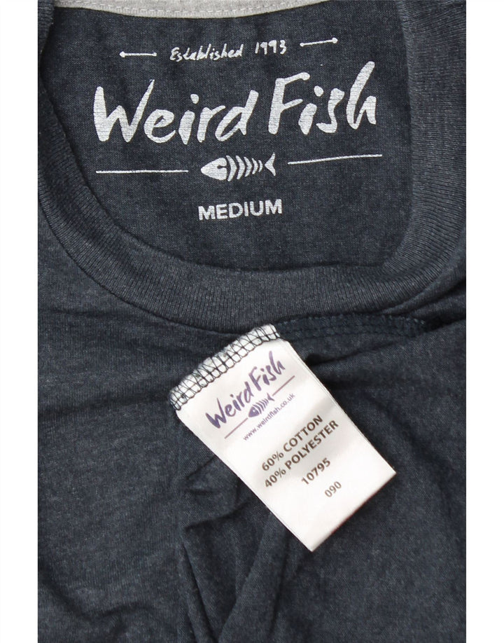 Tricou pentru bărbați Weird Fish Top mediu din bumbac bleumarin