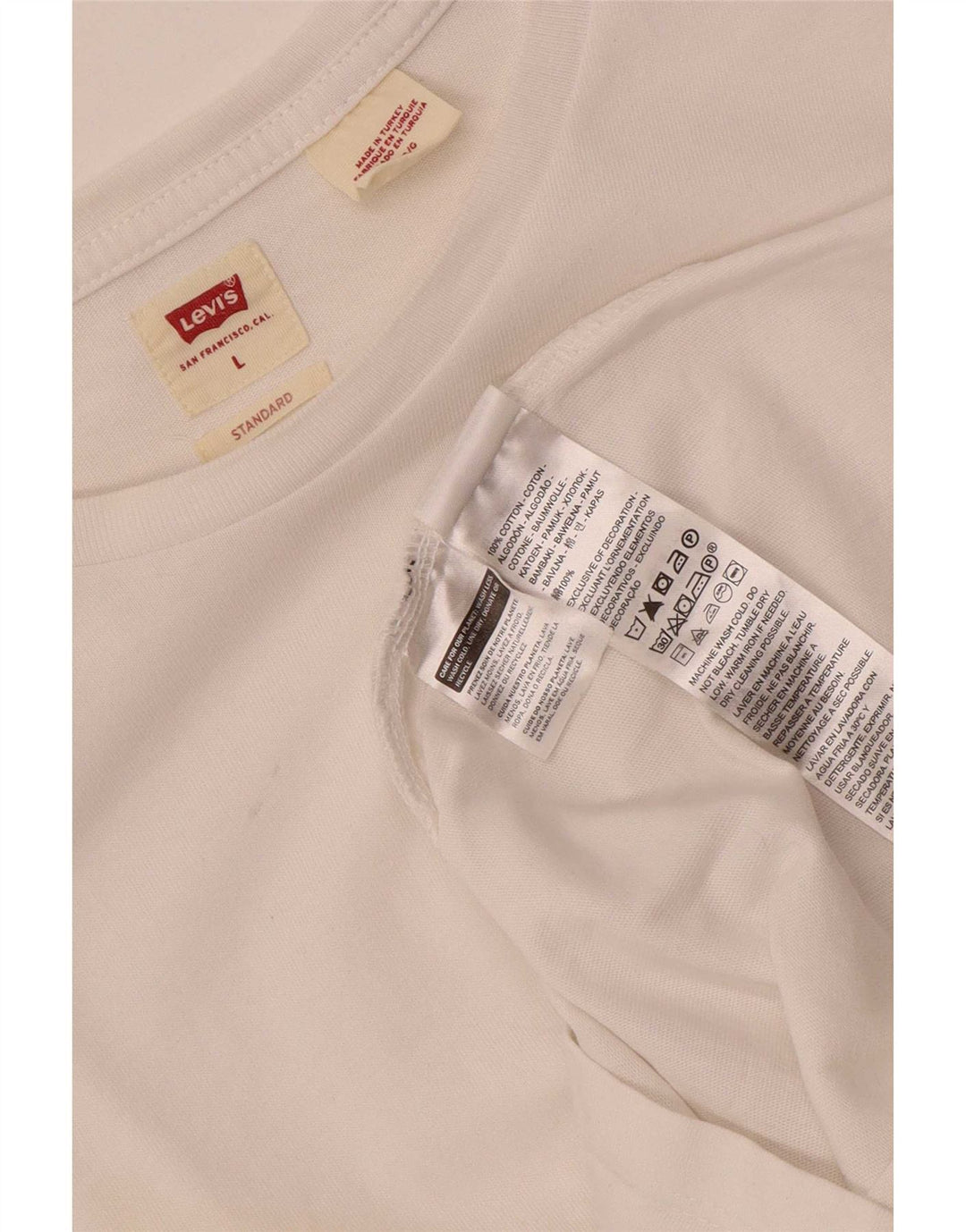 Tricou standard pentru bărbați Levi's Top mare din bumbac alb