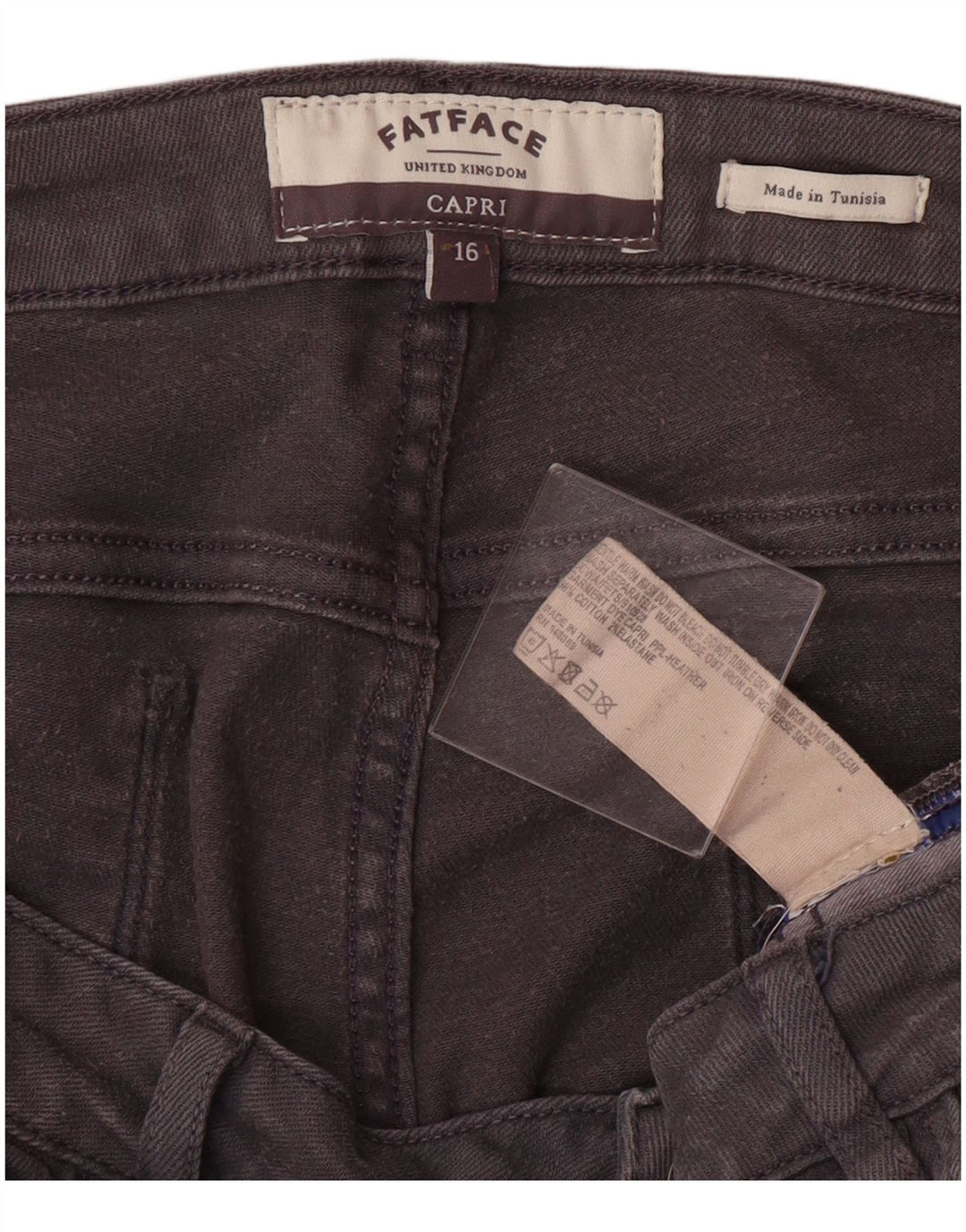 FAT FACE Blugi Capri pentru femei US 16 2XL W36 L24 Bumbac gri