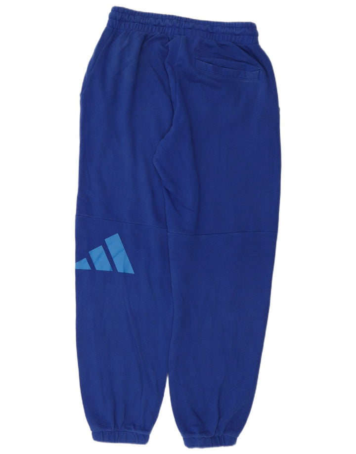 Pantaloni de trening cu grafică Adidas pentru bărbați Pantaloni de jogging, bumbac albastru mediu