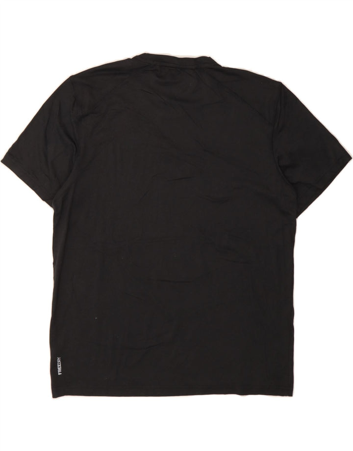 EDDIE BAUER Mens T-Shirt Top Medium Black Polyester Vintage Eddie Bauer and Second-Hand Eddie Bauer from Messina Hembry 