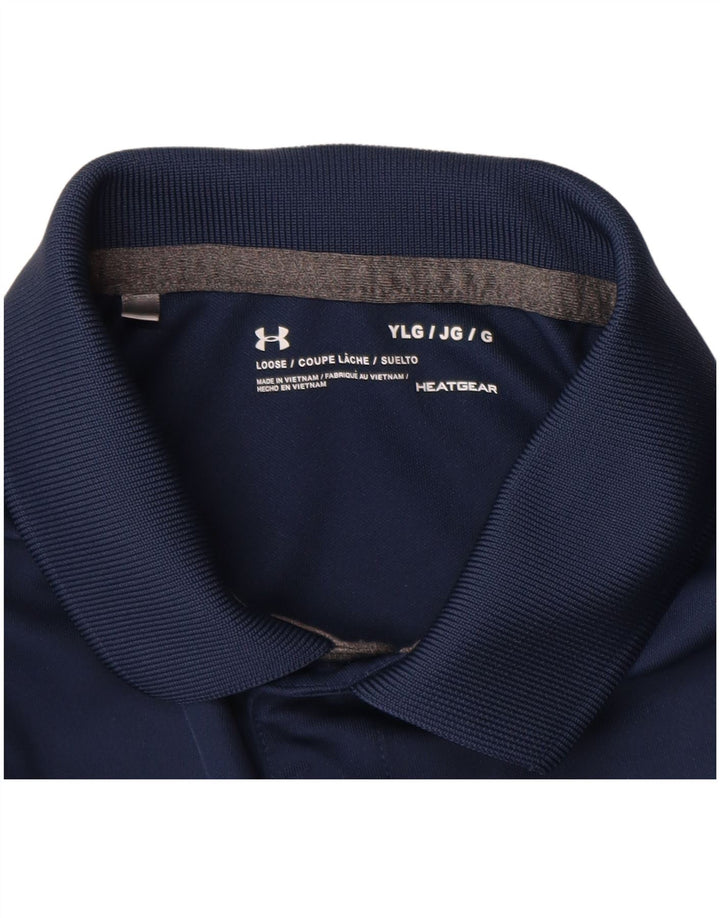 Tricou polo pentru băieți UNDER ARMOUR Heat Gear 11-12 ani, mare, bleumarin