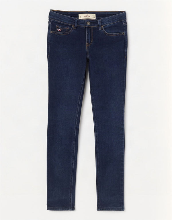 Blugi skinny pentru femei Hollister US 1 XS W25 L29 Bumbac bleumarin