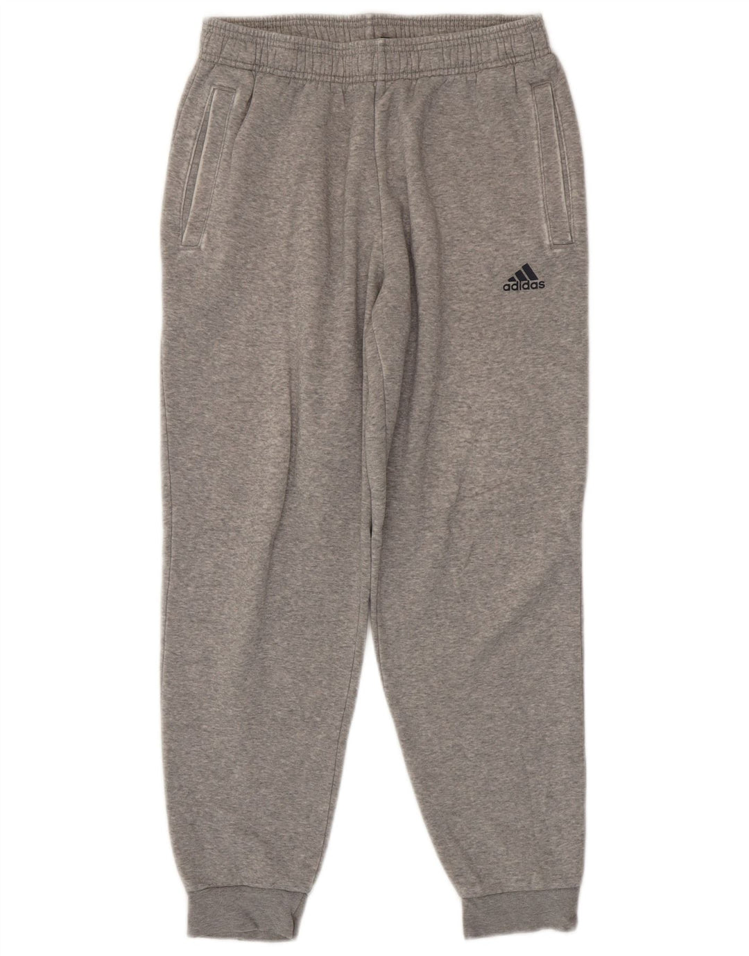 Pantaloni de trening pentru bărbați Adidas Pantaloni de jogging, bumbac cu pete gri mediu