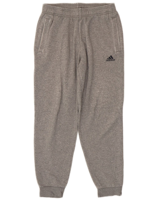 Pantaloni de trening pentru bărbați Adidas Pantaloni de jogging, bumbac cu pete gri mediu