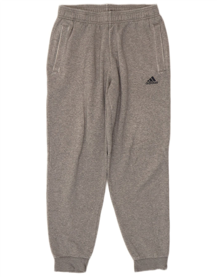 Pantaloni de trening pentru bărbați Adidas Pantaloni de jogging, bumbac cu pete gri mediu
