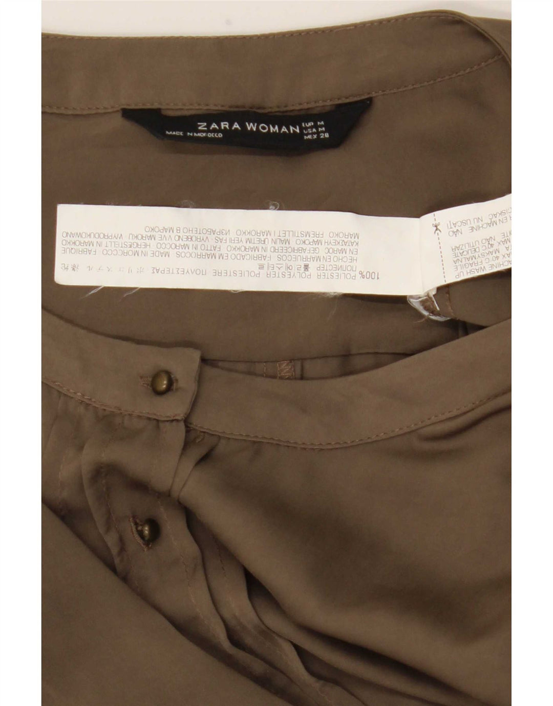 Costum pentru femei Zara UK 14 Medium Kaki Poliester