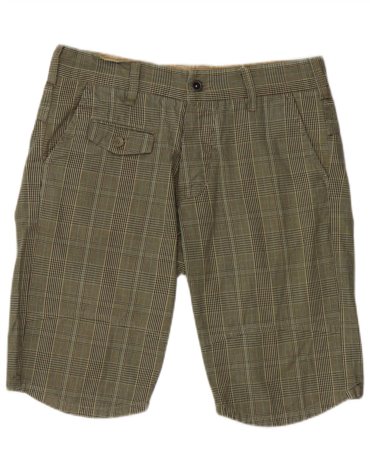 Pantaloni scurți chino pentru bărbați Jack & Jones Medium W32 Khaki Check Bumbac