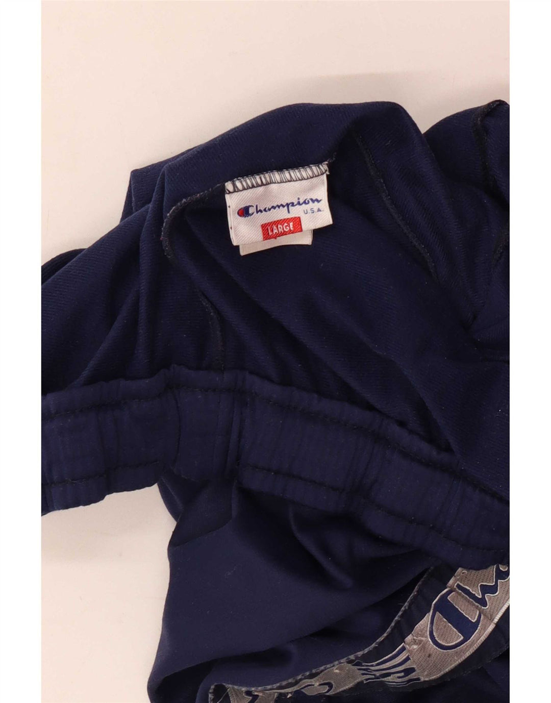 Pantaloni de trening cu grafic pentru bărbați Champion, mari, bleumarin, color block