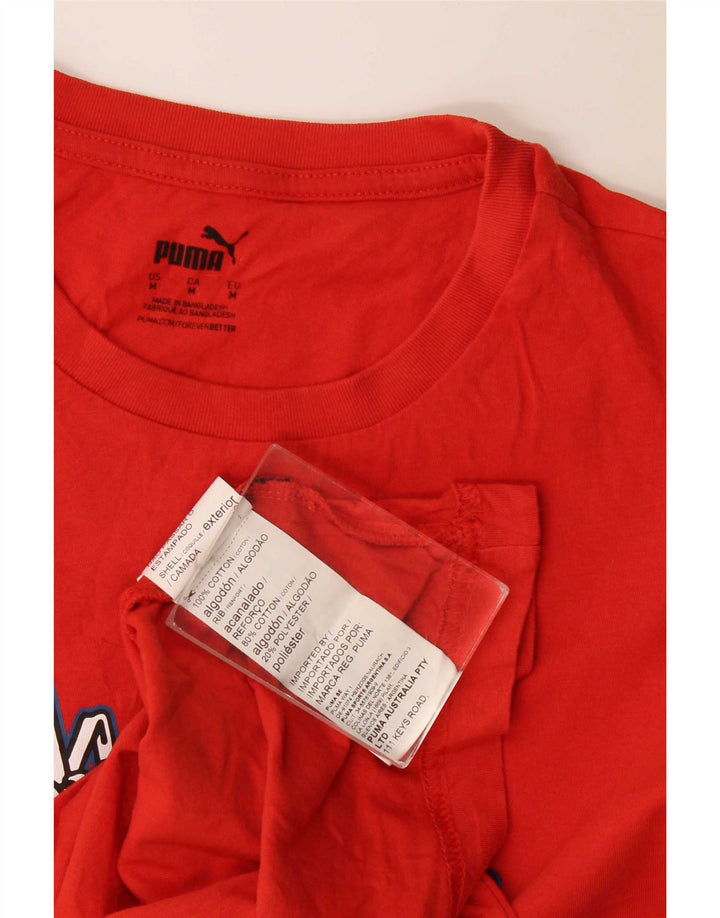 Tricou grafic Puma pentru bărbați Top, bumbac roșu mediu