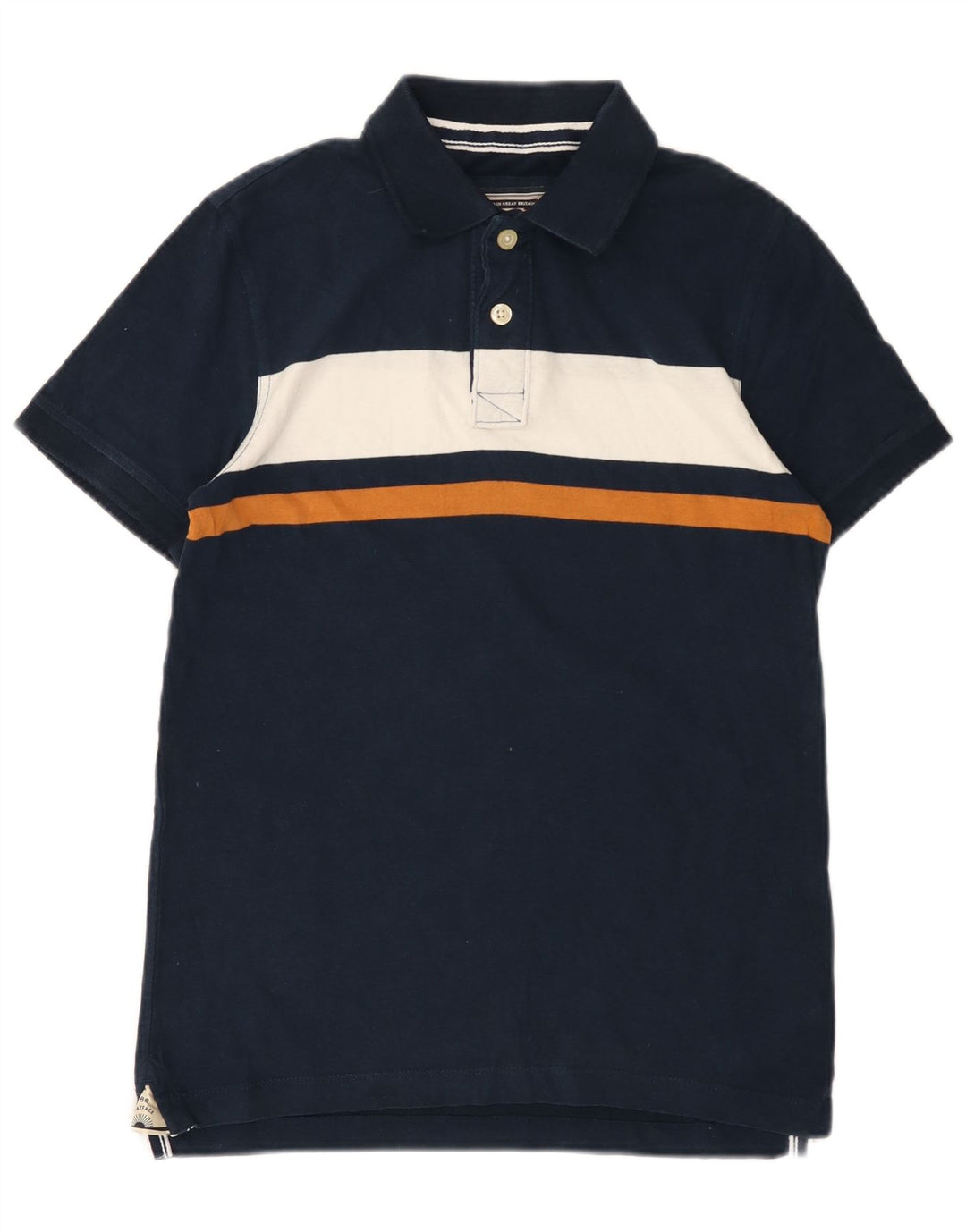 FAT FACE tricou polo pentru bărbați XS bleumarin din bumbac color bloc