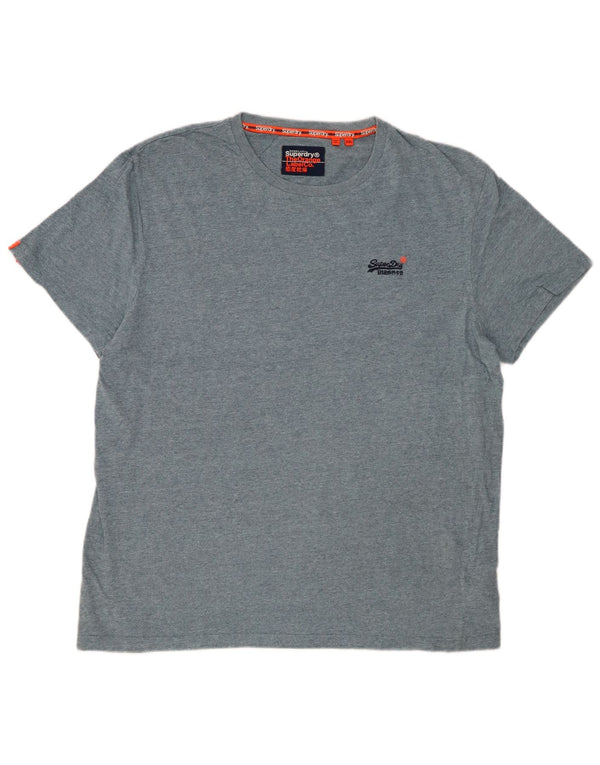 SUPERDRY tricou pentru bărbați Top 2XL albastru bumbac cu pete